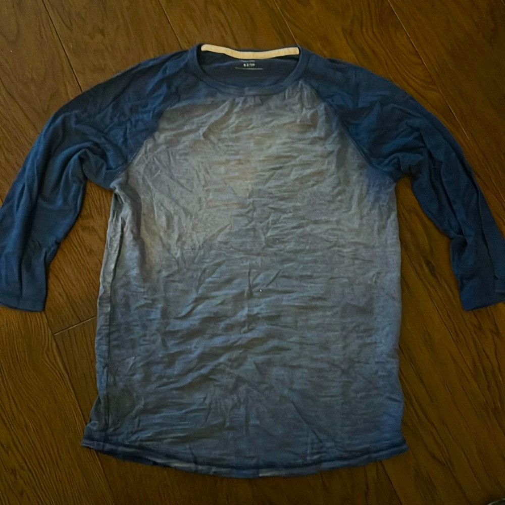 Express Men’s XS 3/4 Sleeve Blue Two-Toned Shirt